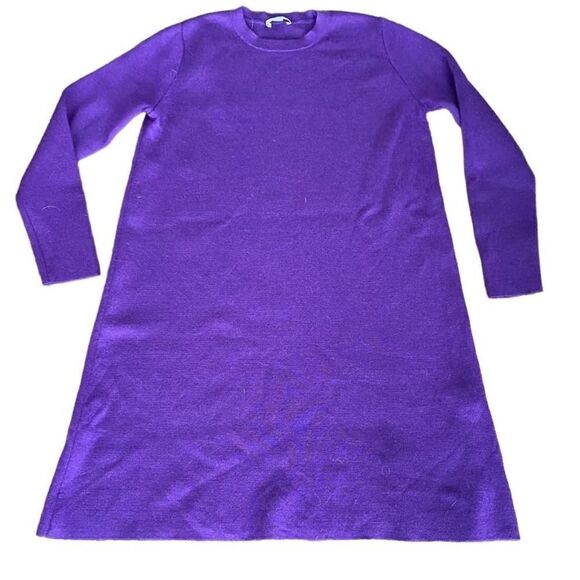 Cos Sweater Tunic Purple Small 100% Wool - Picture 1 of 4